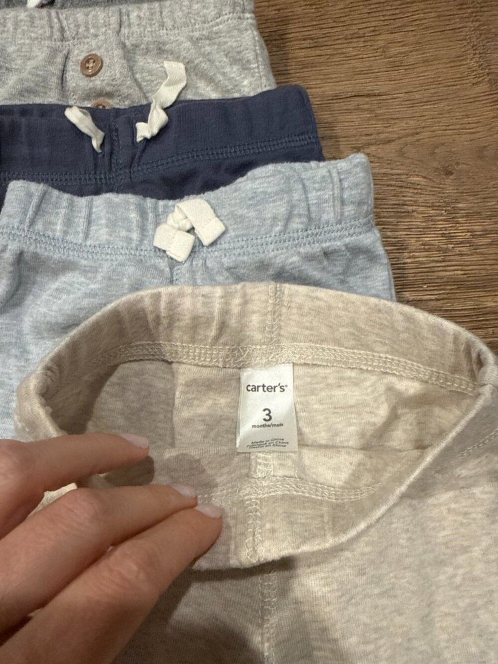 Carter’s Baby Pants Bundle Size 3 Months – 6 Pairs Neutral Joggers & Leggings - Picture 2 of 3